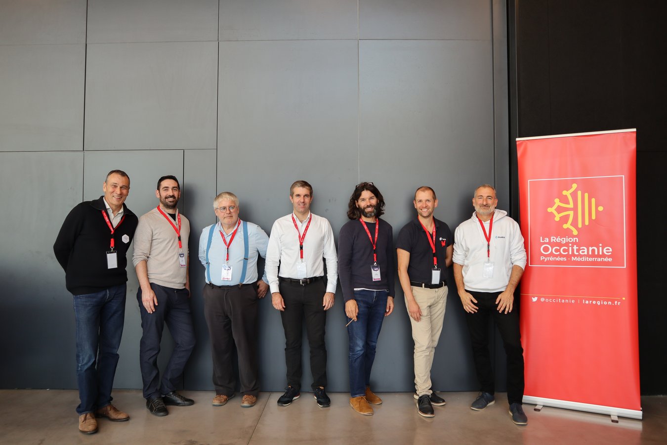 Photo des membres du consortium à l'Hexagone Tour de Toulouse
