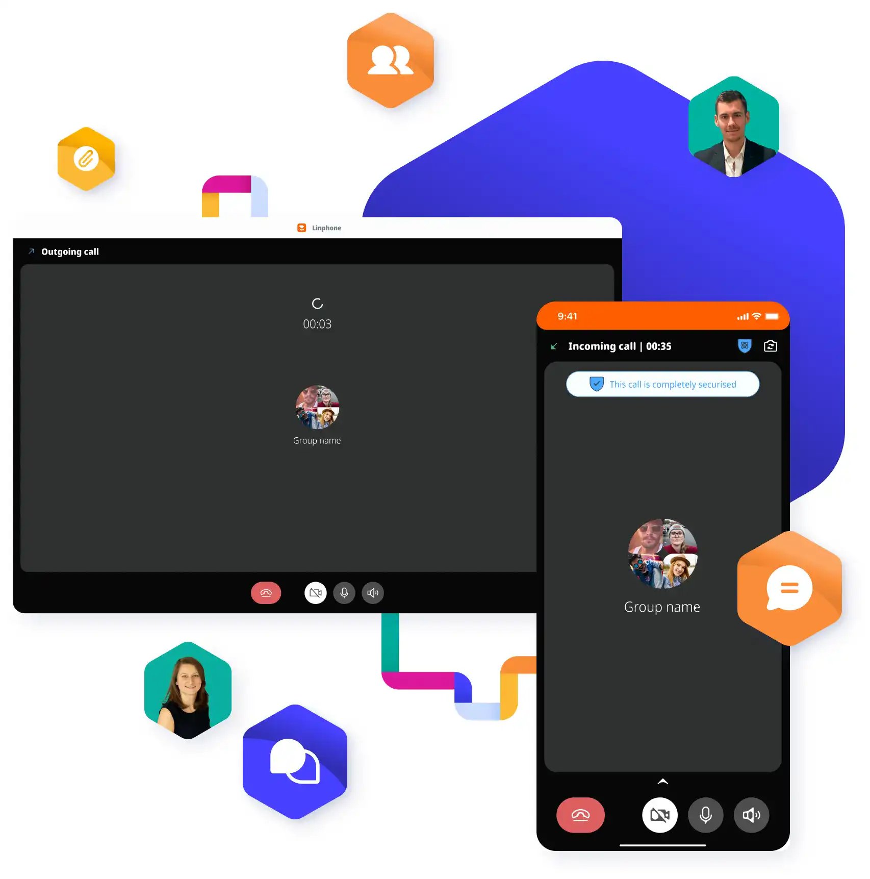 Wireframe de la brique téléphonie VOIP