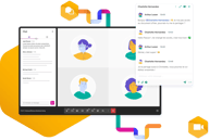 Interface de visioconférence en groupe