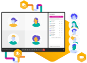 Interface des webinaires plus de 300 participants