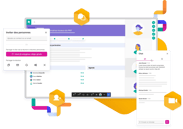 Volet de chat et invitation de participants