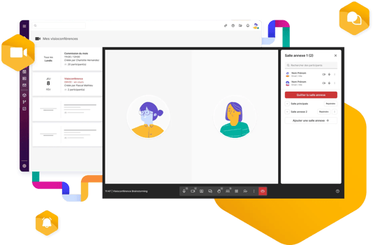 Une visioconférence à deux