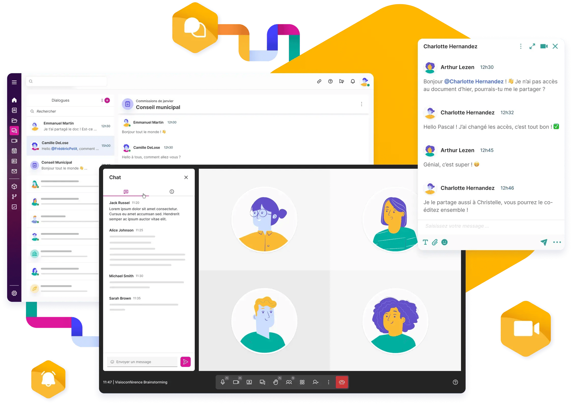 Interfaces du module En direct