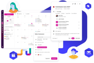 Interface de l'agenda et volet de l'événement