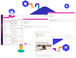 Interface de la boite mail avec un envoie de pièce jointe