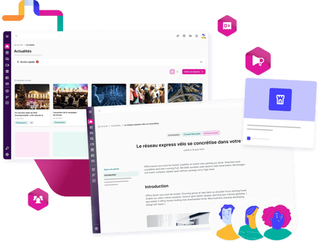 Interface de la vue Actualité et d'un article Interface de la vue Actualité et d'un article