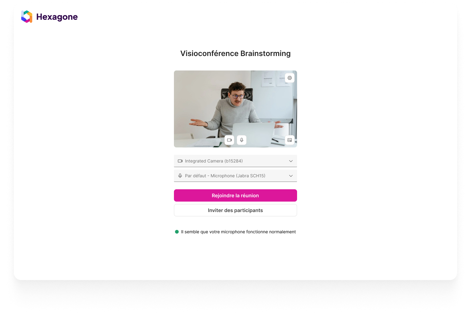 Interface - Mes visio - Accueil