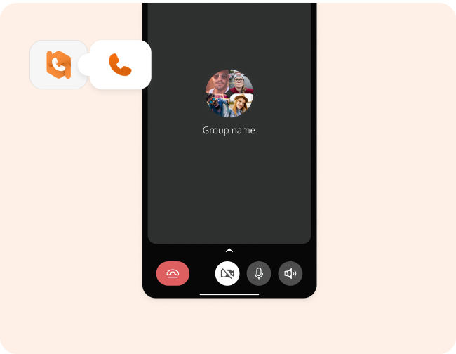 Zoom sur l'interface d'un appel entrant voIP