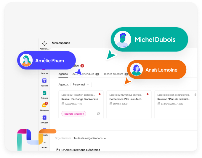 Zoom sur l'interface de la suite Hexagone